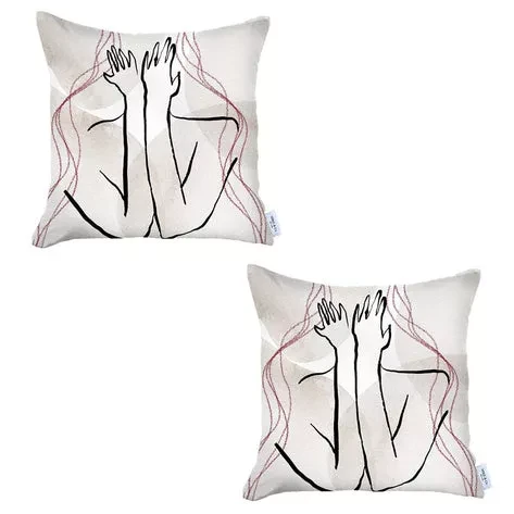 Boho-Chic Printed Jacquard Throw Pillow Covers