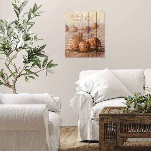 Gather Here With Grateful Hearts Unframed Print Wall Art