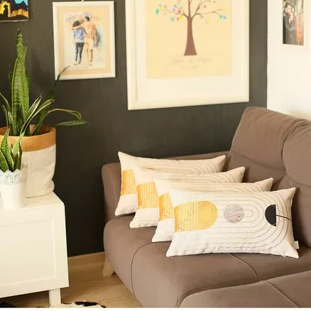 Boho-Chic Printed Jacquard Throw Pillow Covers