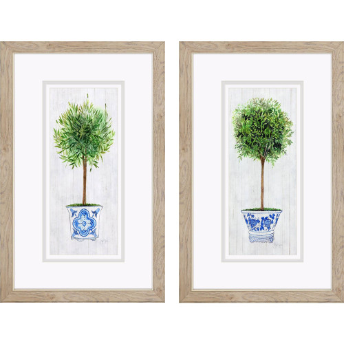 Set Of Two Rosemary Thyme Brown Framed Wall Art