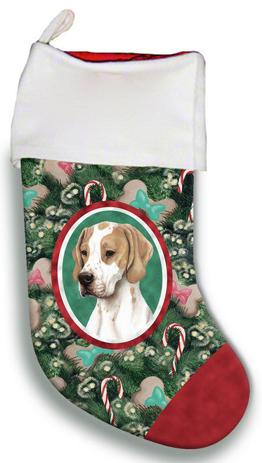 English Pointer Lemon and White  - Best of Breed Christmas Stocking