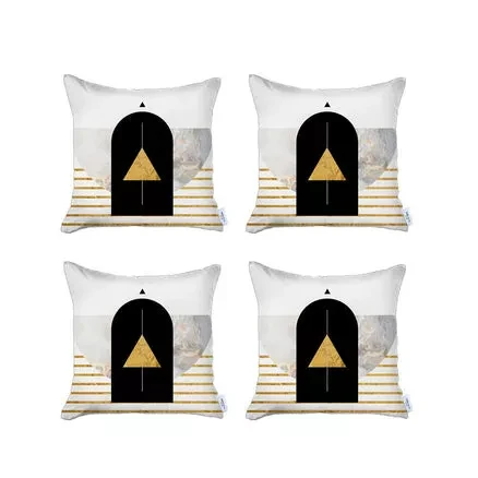 Boho-Chic Printed Jacquard Throw Pillow Covers