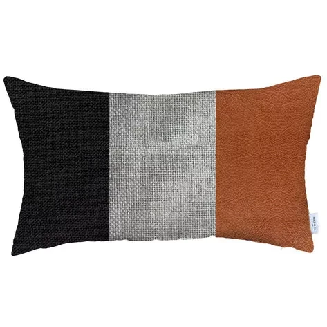 Boho-Chic Vegan Faux Leather Throw Pillow Covers