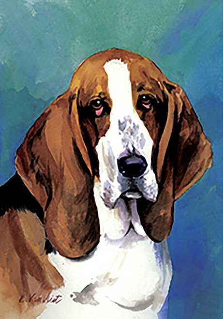 Basset Hound - Best of Breed Outdoor Portrait Flag