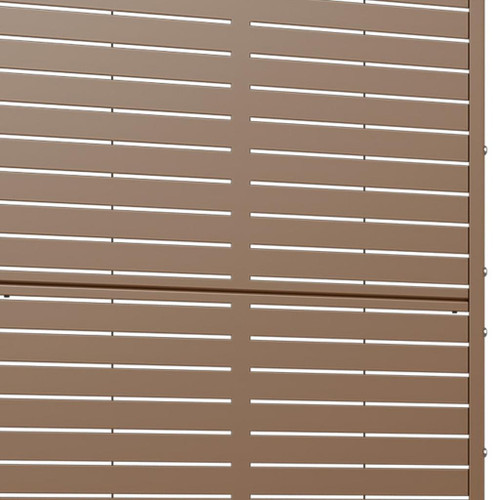 35" Brown Metal Indoor Outdoor Rectangular Planter Box