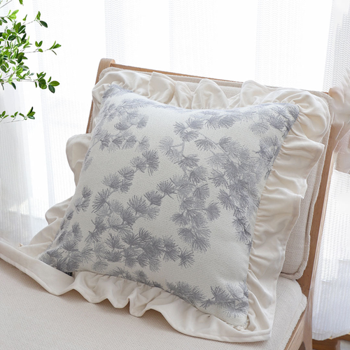Floral with Ruffle Trim Pillowcase