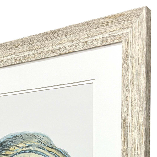 Coastal Bliss III Distressed White Framed Wall Art
