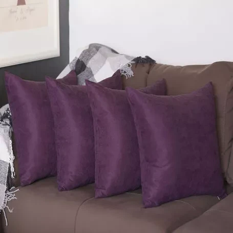 Farmhouse Square and Lumbar Solid Color Throw Pillow Covers Set