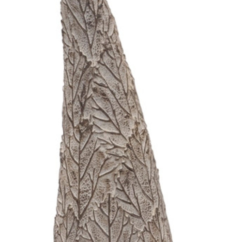 Set of Two Beige Polyresin Standing Gnome Tabletop Sculpture