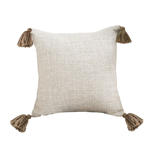 Pillow Textu Throw Cover, Luxurious Rib Knit Ribbed Cotton Throw Pillow