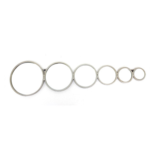 12 X 47 X 1 Silver Bubble-Like Circles Mirror - Wall Decor