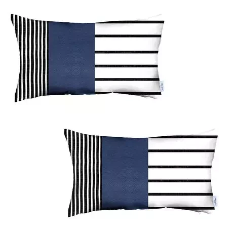 Decorative Vegan Faux Leather Throw Pillow Set of 2