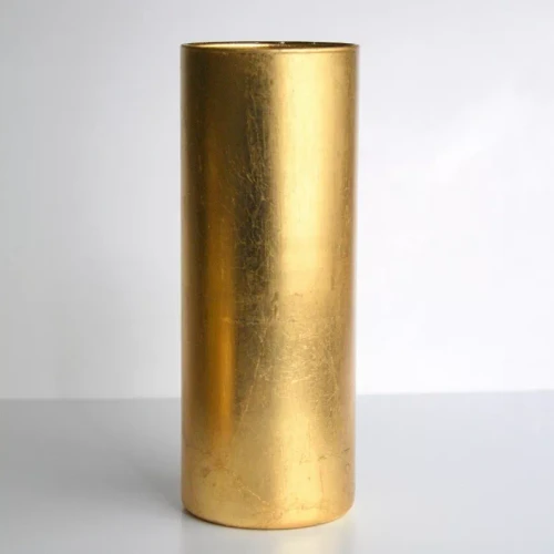 GILT Gilded Glass Cylinder Vase
