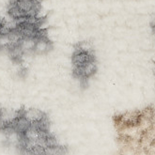 7' Gray Abstract Runner Rug