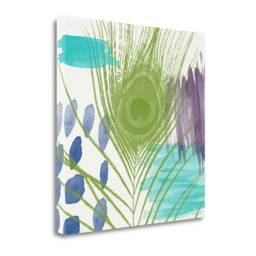 Peacock IV Wrapped Canvas Print Living Room Wall Art
