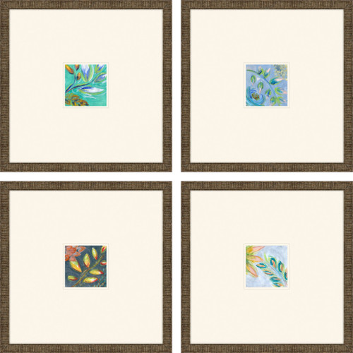 Set Of Four Botanica I Gold Framed Wall Art