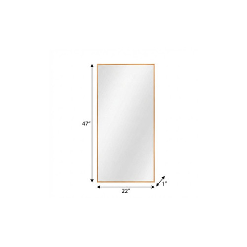 47" Gold Metal Framed Bathroom Vanity Mirror