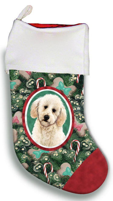 Labradoodle White- Best of Breed Christmas Stocking