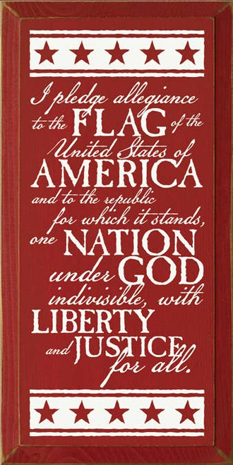I Pledge Allegiance Wood Sign