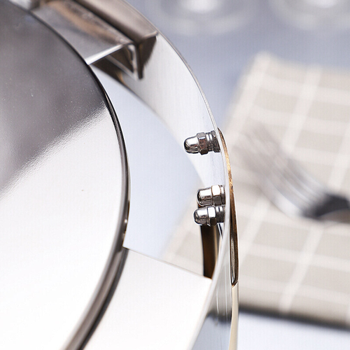 L Stainless Steel Round Soup Tureen Bowl Station Roll Top Buffet Chafing Dish Catering Chafer Food Warmer Server