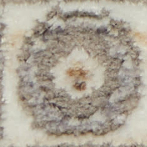 4' X 6' Ivory Beige And Cream Floral Non Skid Area Rug With Fringe