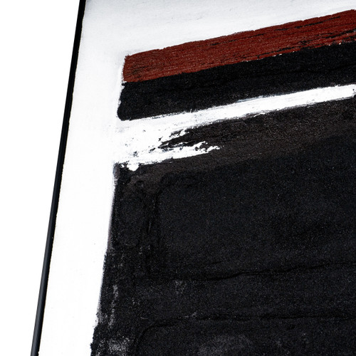 Obsidian Overture I Hand Painted Black Floater Frame Wall Art