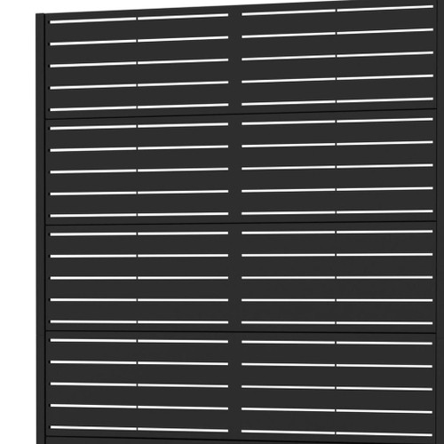 71" X 47" Black Galvanized Metal Rectangular Planter Box