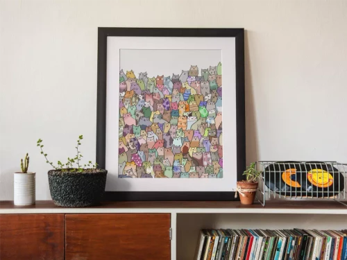Kitty Committee Wall Art Print