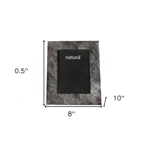 8" X 10" Grey   Cowhide   5" X 7" Picture Frame