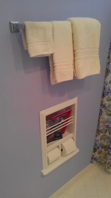 McIntosh Toilet Paper Holder Recessed Magazine Rack