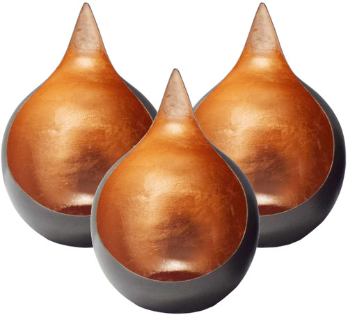Copper and Black Tea-Light Candle Holders