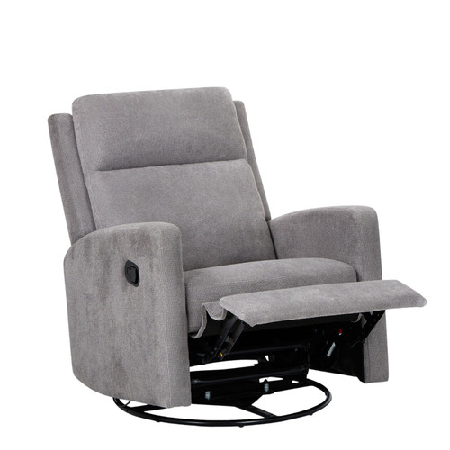 35" Gray Faux Leather Heated Massage Lift Assist Power Lift Assist Zero Gravity Recliner With USB