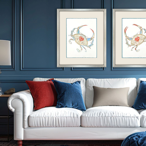 Crab Celebration I Silver Shadowbox Wall Art