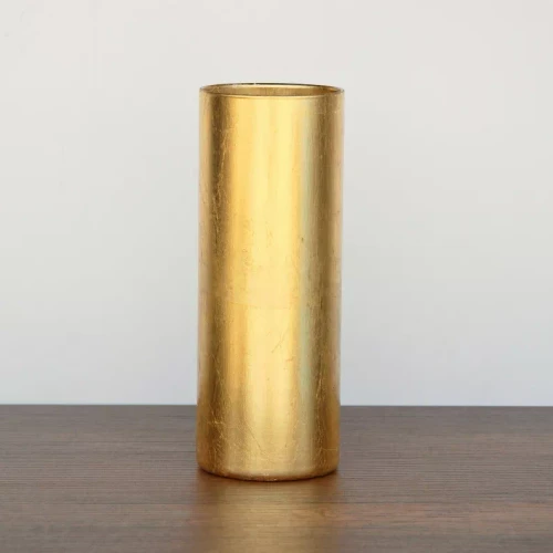 GILT Gilded Glass Cylinder Vase