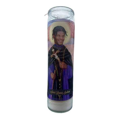 Lamar Jackson Devotional Prayer Saint Candle