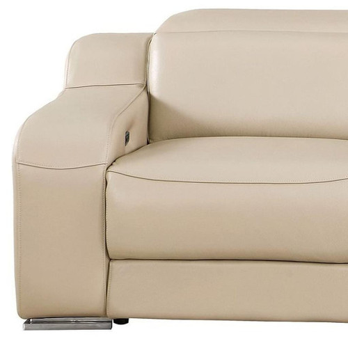 103" Reclining Steel USB Sofa