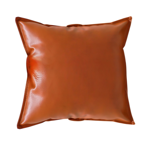 Light Luxury Urban Simulated Leather Wide Edge Throw Pillow