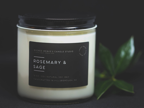 Rosemary & Sage Soy Wax Candle (4 Size Options)