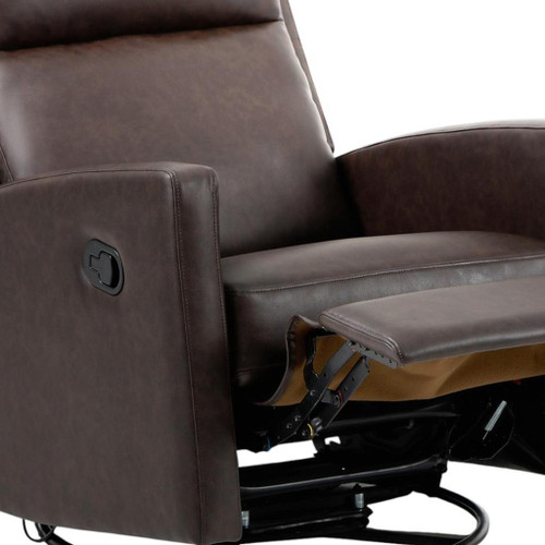 35" Brown Faux Leather Heated Massage Lift Assist Power Lift Assist Zero Gravity Recliner With USB