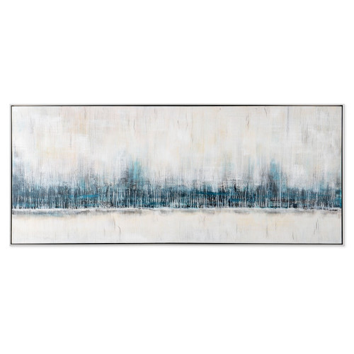 Cabalistic Horizon Hand Painted Black Floater Frame Wall Art