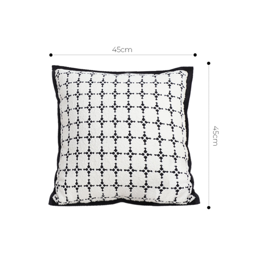 Nordic square Shape Monochrome Pattern Pillowcase