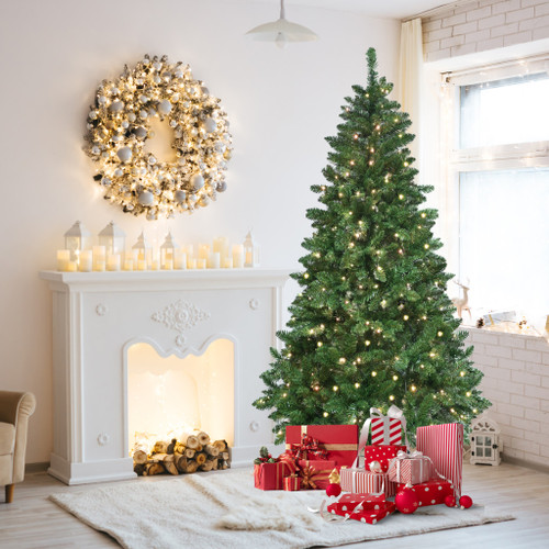 6' Pre Lit Full Fir Christmas Tree