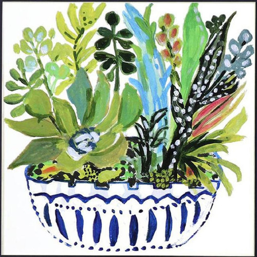 Set Of Two Succulent Garden II Gold Framed Wall Art