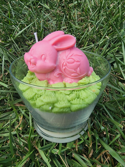 Bunny soy wax candle