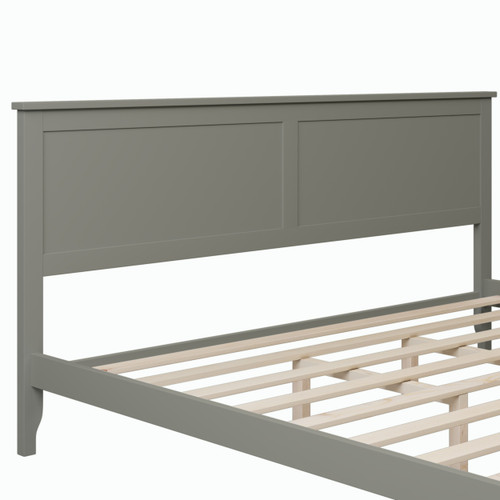 Gray Wood King Bed Frame
