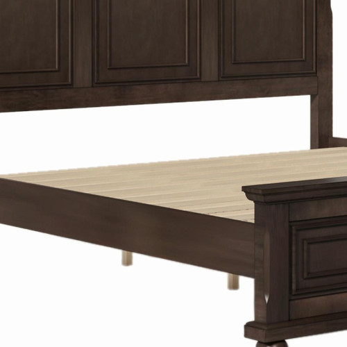 Brown Wood Queen Bed Frame