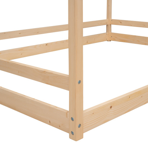 Natural Wood Full Bed Frame