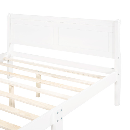 White Wood Queen Bed Frame