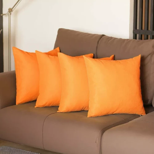 Farmhouse Square and Lumbar Solid Color Throw Pillows Set