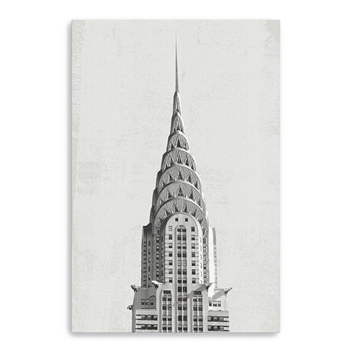 Homeroots Home Decor 36"x24" Vintage NYC Canvas Wall Art, Black and White